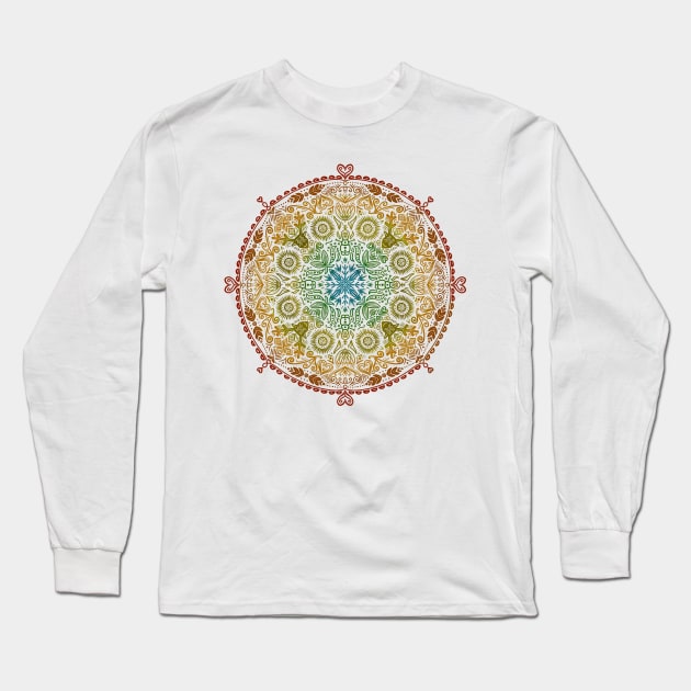 Frozen Mandala Long Sleeve T-Shirt by seeannadraw